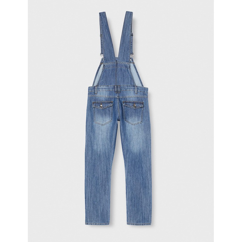 Enzo Men's EZD390 VEN Denim Dungarees Overalls, Light Stonewash, 30