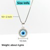 M-CREATIONS Evil Eye Necklace 925 Sterling Silver Mother of Pearl