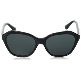 Emporio Armani Women's EA4221 Butterfly Sunglasses, Black, 56 mm