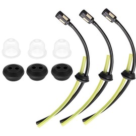 3Pcs Strimmer Fuel Line, Universal Strimmer Fuel Pipe, Fuel Line Hose Kit, Petrol Strimmer Parts, Fuel Hose for Brush Cutter Trimmer Mower Hedge Trimmer