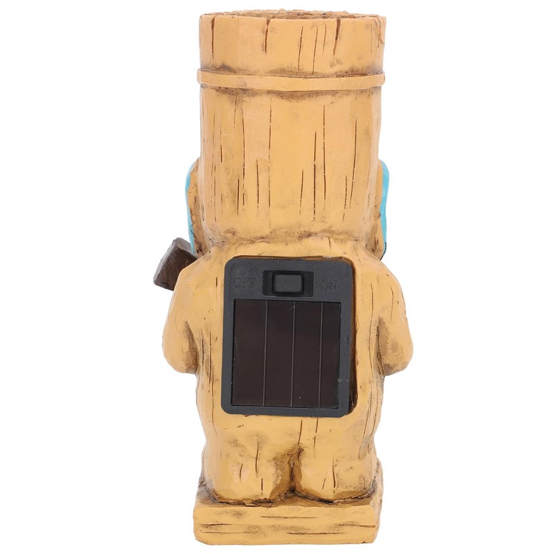 FTVOGUE Double Tiki Totem Solar Lights Waterproof Yard Patio Decoration