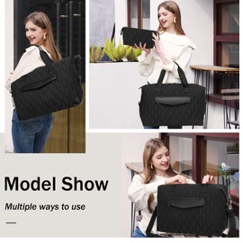 CAMTOP Weekender Bags Large Tote Bags for Women, Personal Item Travel Puffy Quilted Carry On Overnight Bags with Toiletry Bag for Airplanes, Hospital Bag for Women Labor Delivery (Black