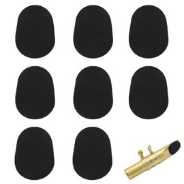 4 PCS Mouthpiece Patches, Saxophone & Clarinet Mouthpiece Patches 0.8mm, for Alto and Tenor Saxophone and Clarinet(Black)