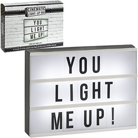 The Leonardo Collection Cinematic Light Up Box with 85 Letters 13-Inches