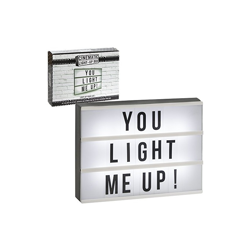 The Leonardo Collection Cinematic Light Up Box with 85 Letters