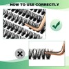 KEYYOU Lash Clusters 300Pcs Pestañas Individuales 40D 0.07D Curl 9-18MMIX