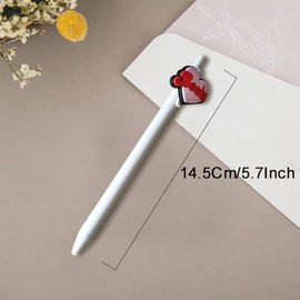 LSLSHY Lindos bolígrafos para amantes de los libros, regalos estéticos de tinta negra, papelería, decoración temática, suministros de biblioteca, acce