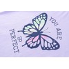 UNICABBIT21 Purple Butterfly Summer Pajamas for Girls Big Kids Cute