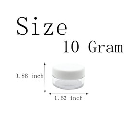 30 Pcs Sample Containers, 10 Gram Mini Sample Jars for Cosmetic, Eye shadow, Multi color Lid