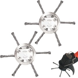 Weed Brush, Wire Brush for Brush Cutter, Wild Weed Brush 150 mm Bore, Weed Brush for Brush Cutter for Electric Lawn Trimmer with 5 mm Hole Size, Lawn Mower, Power Tool