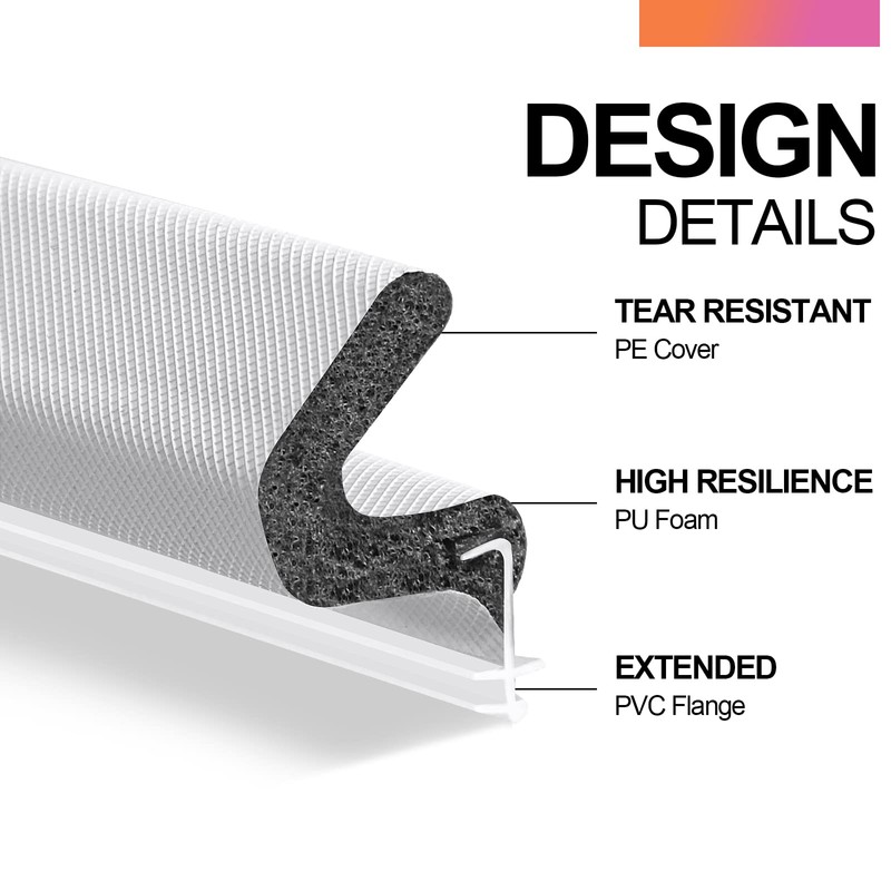 40FT Extra Long Kerf Weather Stripping Door Seal for Large