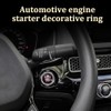 RGOAANC RGOAANC Crystal Rhinestone Car Engine Start Stop Decoration Ring,