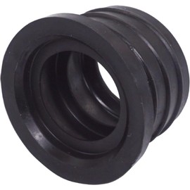 (Pack of 2) Black 1.57" x 1.26" (40 x 32 mm) Rubber Sleeve for Drain Pipe, Pipe Rubber Connector, Pipe Adaptor, Rubber Reducer