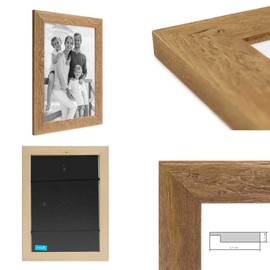 Photolini Picture frame beach house rustic solid wood with glass pane incl. Accessories / Photo Frame.