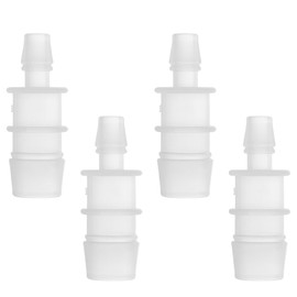 VekAuto 4pcs Plastic Hose Barb Fitting 5/8" to 5/16" Barbed Splicer Mender Joint Adapter Aquarium Clear