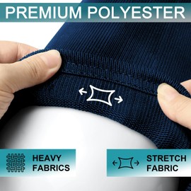 Boat Fender Covers 9" x 26" Fender Covers Marine Boat Bumper Sleeves for Twin Eye & Center Rope Tube Style Fenders, Navy Blue, 3-Pack, Polyester (Boat Fender Not Included)