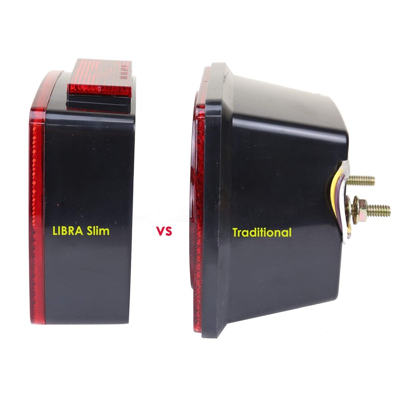 LIBRA Trailer Slim LED Submersible Square Tail/Side Light Kit for