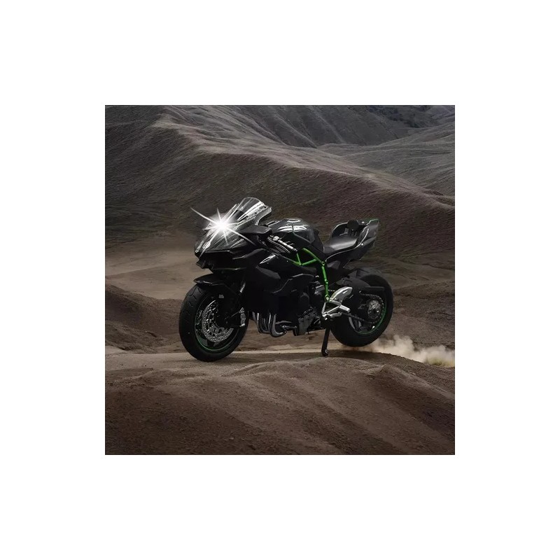 Xopexld Kawasaki H2r Miniatura Moto Metal Con Luz Y Sonido