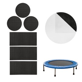 Self-Adhesive Trampoline Patch Repair Kit - 3 Round + 3 Rectangular Patches - Trampoline Accessories for Repairing Tears or Holes in Trampoline Mats