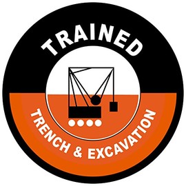 Trained Trench Excavation Hard Hat Labels Helmet Vinyl Stickers Decals Matte