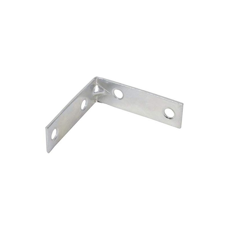 Merriway BH05818 (10 Pcs) Bright Zinc Plated Corner Braces Brackets