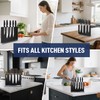 Pailexin Magnetic Knife Block Without Knives—Black Stainless Steel Double-Sided Magnetic