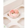 qiqee Auto-pop Up Cupcake Boxes with Window White 40PCS 12