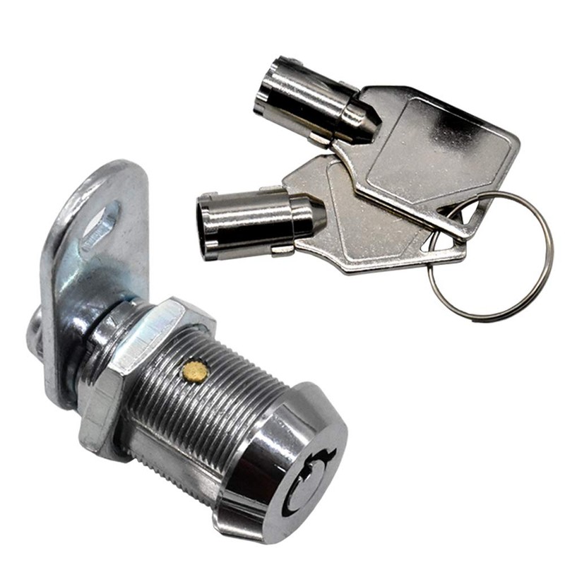2Pcs Tubular Cam Lock 1 inch Cabinet Lock Keyed Alike