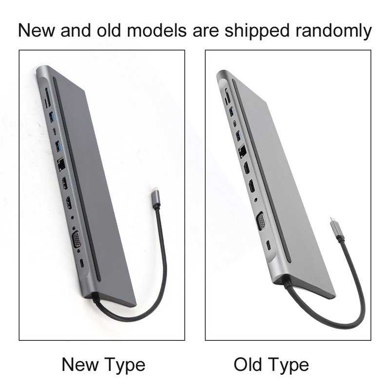 12‑in‑1 Docking Type‑C to Dual HDMI Same Screen Display USB