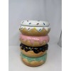 ELEMENTS NEW Large Ceramic Stacked DONUT COOKIE JAR Sprinkles Decor