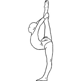 'Gymnast' Rubber Stamp - Unmounted Design for Crafting & Scrapbooking, A7 (RS00014113)