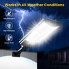 Solar Street Lights Outdoor 4-Pack, 12000LM 6500K Waterproof LED Motion