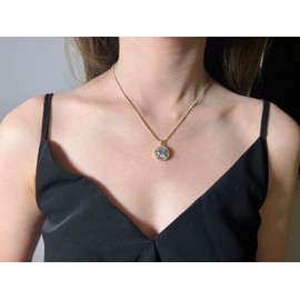 Txibikn 4 Pieces Fashion Shining Zircon Silver Pendent Necklace Earring Bracelet Jewelry Set for Women Lady Wedding Birthday Party Prom Gifts (Gold)