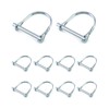 QWORK 10 Pcs Folding D Shape Carbon Steel Folding Cotter