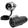 CNLINKO LP-28 3-Pin Waterproof Connector Screw Lock Circular Connector, IP68