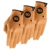 Golf Gloves Men -Cabretta Leather Pack of 3 Gloves –