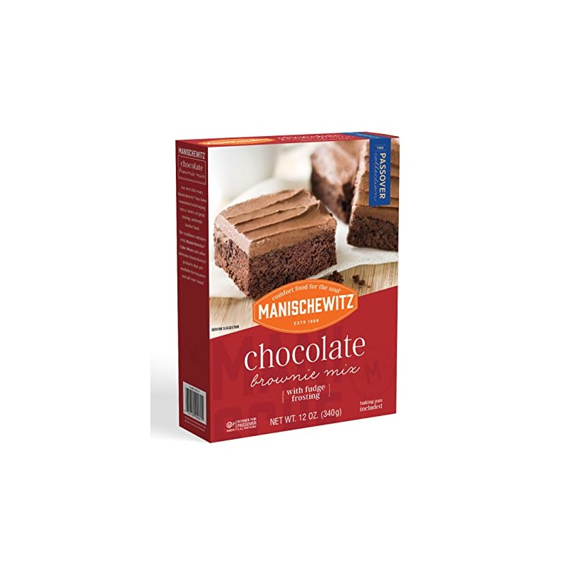 Manischewitz Chocolate Brownie Mix With Fudge Frosting 12oz (2 Pack)