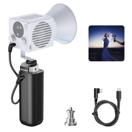 Neewer Basic Battery Grip Power Supply for Portable COB Video Light HS60B, 5000mAh 74Wh 100W PD Fast Charging 14.8V/10A DC Output, Handheld Photography Light Stand for Outdoor Video Recording, PH74E