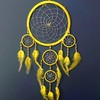 Smart Hippo Large Yellow Dream Catcher with silver beads and