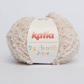 Katia Big Chantilly Jaspé – Colour: Blanco/Beige (253) – 50 g/Approximately 85 M Wool