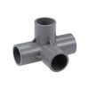 sourcing map 4-Way Elbow PVC Pipe Fitting Furniture Grade 20mm