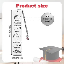 Dorischen Metal BookmarkPretty Bookmark with Box-Thank You Gifts for Mentor Boss Appreciation Bookmark for Women Men Retirement Leaving Going Away Gifts for Coworkers Friends Inspirational Bookmark