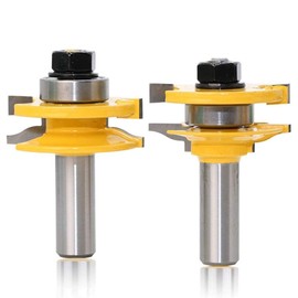 Gasea 2pcs Large Ogee Stile and Rail Router Bit Set with 1/2 Inch Shank Up to 1-Inch Stock Milling Cutter Tools for Cabinet Door Woodworking