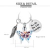 Yinplsmemory Cremation Jewelry Butterfly Urn Keychain for Ashes for Women-Now