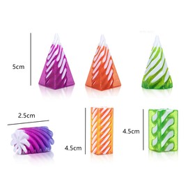 Voarge 6PCS Spiral Cone Fidget Toys, 3D Printed Spiral Cone Fidget Toy, Impossible Pyramid Cone Fidget Toy, for Stress Relief Home Office Desk Decorations