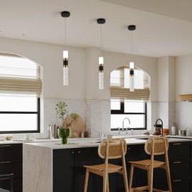 MERNUNUX Modern LED Pendant Lights Kitchen Island, Dimmable LED Mini Pendant Lighting for Kitchen Island, 3 Pack Modern Small Pendant Lights