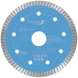 PRODIAMANT F33 Diamond Tile Disc 180 mm Diameter for Natural Stone and Tiles - Thin Diamond Disc with 22.23 mm Bore - Tile Saw