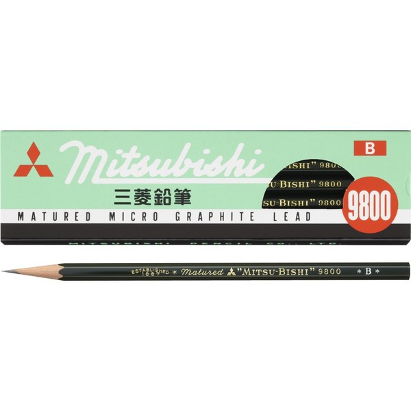 Mitsubishi Pencil pencil 9800 B K9800B dozen (12 pieces)
