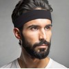 Simple Sports Headband - Sustainable, Double-Sided, Seamless, Elastic (Black &