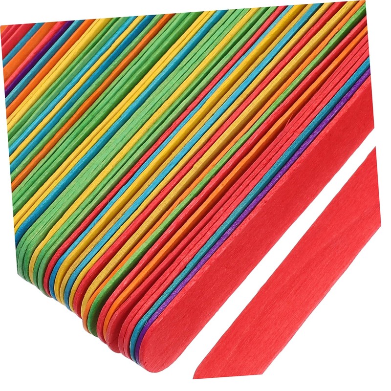 DOITOOL 50pcs Jumbo Popsicle Sticks for Crafts Colorful Crafting Sticks